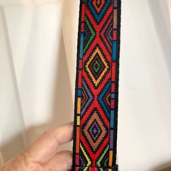 BOCHEIS - NWT Ethnic Style Boho Tassel Shoulder/Chest/Waist Bag in Woven Fabric - Picture 12 of 15